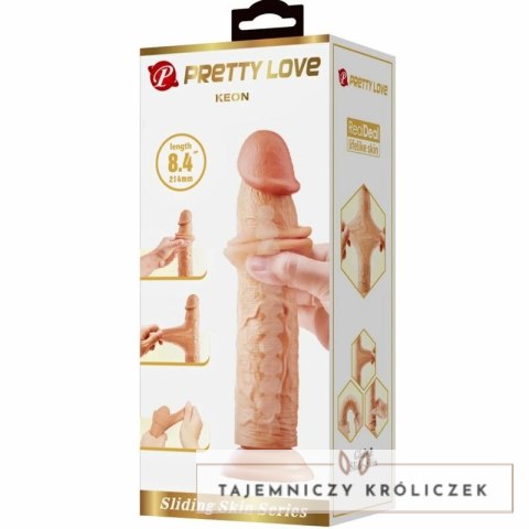 Pretty Love KEON model anatomiczny 21 cm mięso z przyssawką TPR PRETTY LOVE