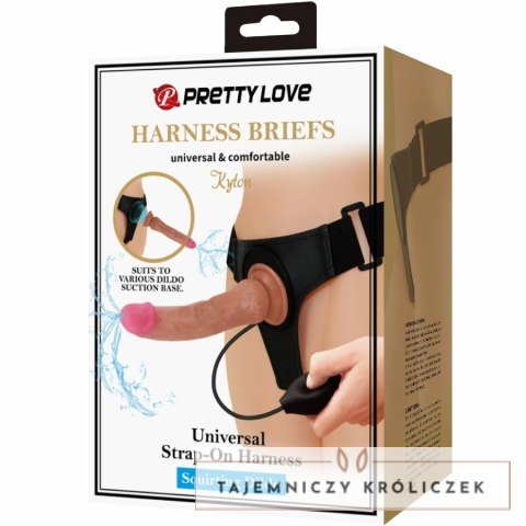Pretty Love Kyton brązowy system uprzęży z funkcją wibracji 19 cm PRETTY LOVE
