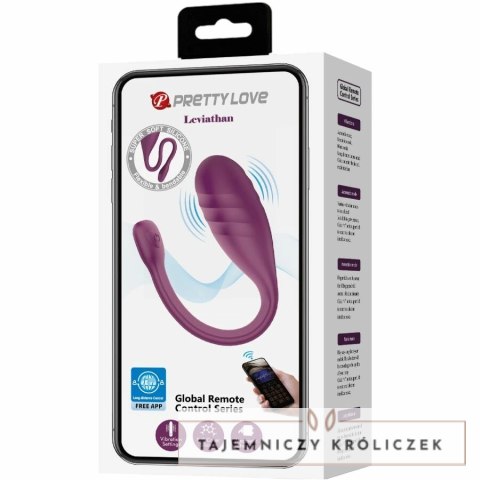 Pretty Love Leviathan - wibrator sterowany aplikacją, fioletowy PRETTY LOVE