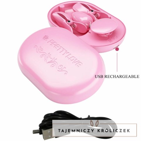 Pretty Love Pink Pezeta - Zestaw do elektrostymulacji, 12 trybow, USB PRETTY LOVE