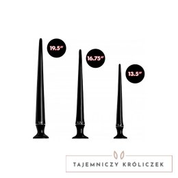 XR Brands Slim Tapered - Zestaw elastycznych stożkowych wtyczek, 3 szt. XR Brands