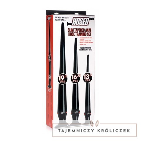 XR Brands Slim Tapered - Zestaw elastycznych stożkowych wtyczek, 3 szt. XR Brands