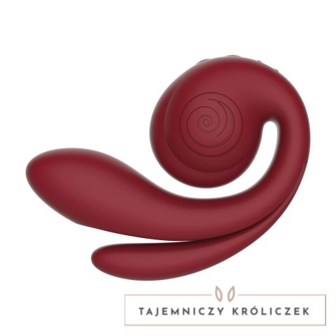 SVibe GIZI Pro Triple Stimulator Bordeaux - potrojna technologia masażu Snail Vibe