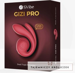 SVibe GIZI Pro Triple Stimulator Bordeaux - potrojna technologia masażu Snail Vibe