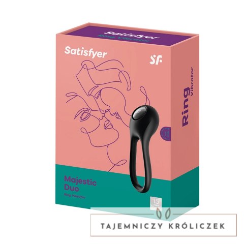 Satisfyer Majestic Duo czarny - elastyczny pierścień wibrujący 12 trybow Satisfyer