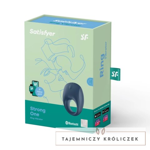 Satisfyer Strong One Ring - wibrujący pierścień silikonowy z aplikacją Satisfyer