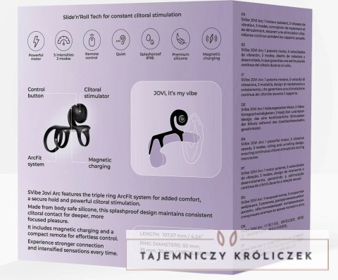 Snail Vibe Jovi Arc Noir Haze - Pierścień z systemem ArcFit, 3 rozmiary Snail Vibe