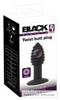 Black Velvets Twist Plug z wibracją 10 cm, silikonowy, rowkowany Black Velvets