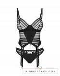 Gorset Lune Bellis + stringi Czarny M/L Obsessive