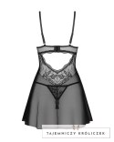 Koszula Perisia babydoll + stringi Black XL/XXL Obsessive