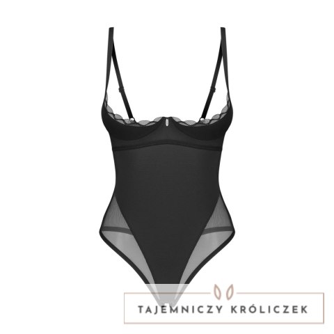 Obsessive Stelisa Body z odkrytymi plecami i otwartym krokiem L/XL czarne Obsessive