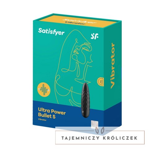 Satisfyer Power Bullet 5 czarny - kompaktowy model z teksturą Satisfyer