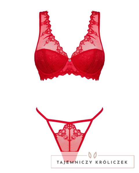 Komplet Lonesia set 2- częściowy Czerwony Czerwony L/XL Obsessive