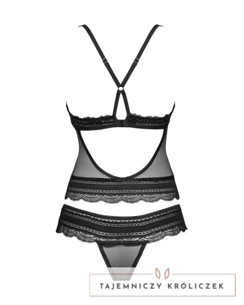 Komplet Ivannes top & thong Czarny Obsessive
