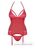 Gorset Secret of Love 838-COR-3 + stringi GRATIS! Red S/M Obsessive