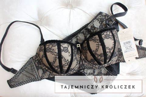 Biustonosz Galicia PU-146 Czarno-Beżowy 65E Kinga