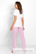 Piżama Flawless White-Pink XL Momenti Per Me