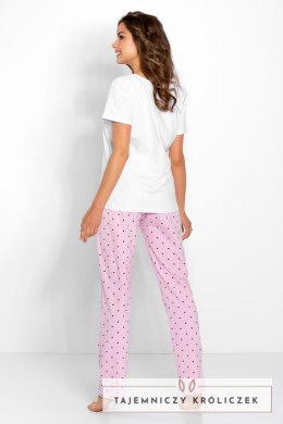 Piżama Flawless White-Pink XL Momenti Per Me