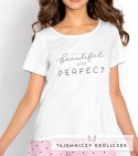 Piżama Flawless White-Pink XL Momenti Per Me