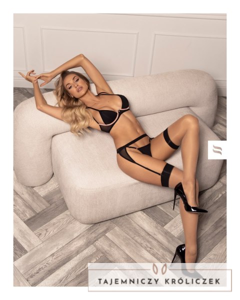 Komplet Selinne 3-częściowy Czarny XL/XXL Obsessive