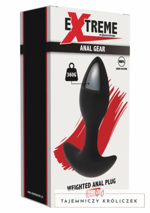 Extreme by Hidden Desire Weighted Anal Plug 360g silikonowy czarny Hidden Desire
