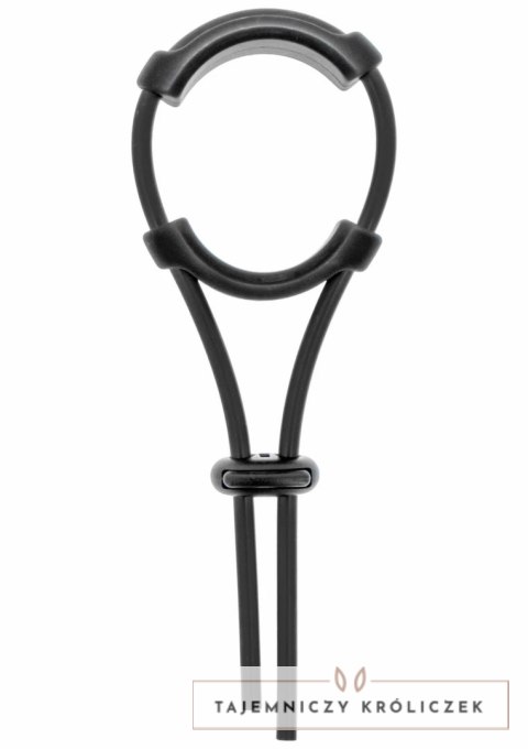 Hidden Desire Adjustable Comfort C-Ring silikonowy pierścień regulowany czarny Hidden Desire