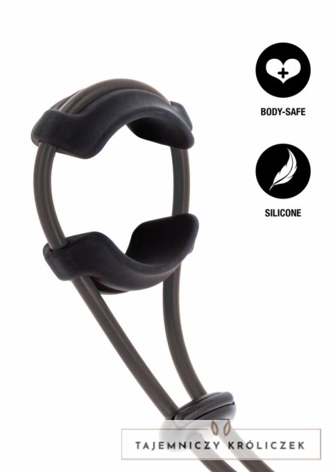 Hidden Desire Adjustable Comfort C-Ring silikonowy pierścień regulowany czarny Hidden Desire