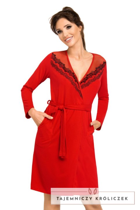 Szlafrok Jasmine Red Czerwony XL Donna