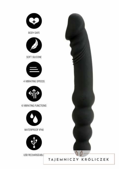 HIDDEN DESIRE Dual Sided Anal Vibrator silikonowy dwustronny, 8+5 trybow Hidden Desire