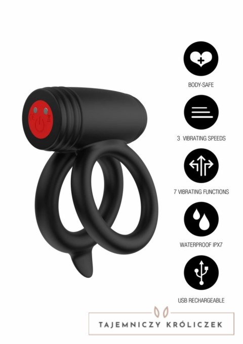HIDDEN DESIRE Elite Power Twin C-Ring podwojny pierścień wibrujący Hidden Desire