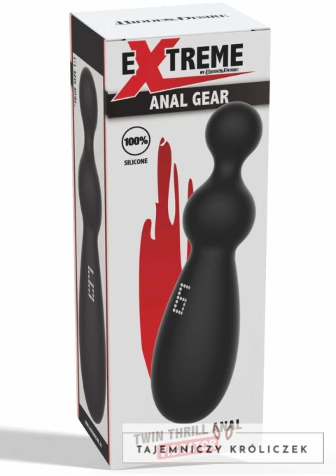 Hidden Desire Extreme Twin Thrill Anal Vibrator silikonowy, wielofunkcyjny, czarny Hidden Desire