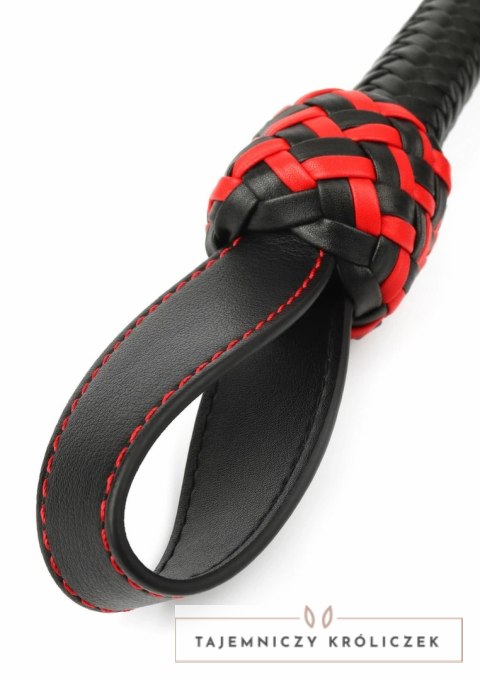 Hidden Desire Genuine Leather Roses Whip elegancki bat z rączką i motywem roż Hidden Desire