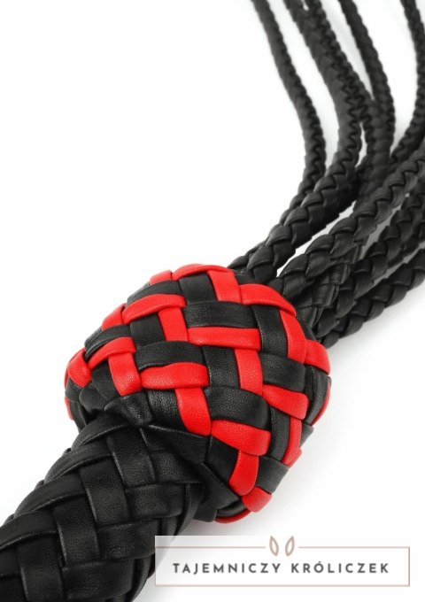 Hidden Desire Genuine Leather Roses Whip elegancki bat z rączką i motywem roż Hidden Desire