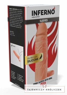 INFERNO by HIDDEN DESIRE Liquid Silicone Sleeve z pierścieniem 15 cm Hidden Desire