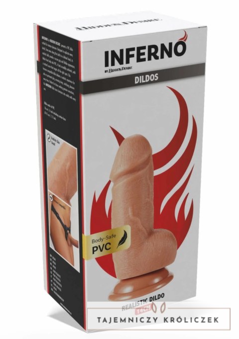 INFERNO by HIDDEN DESIRE model PVC 14 cm, anatomiczny kształt, harness Hidden Desire