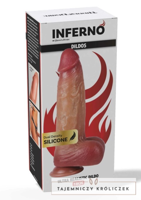INFERNO by HIDDEN DESIRE model silikonowy 18 cm podwojna gęstość Hidden Desire