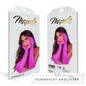 Mapale Satin Rhinestone Opera Gloves rożowe satynowe rękawiczki z kryształkami One Size Mapale
