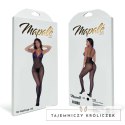 Mapele Bodystocking Fishnet & Lace Czarny/Fioletowy Uniwersalny Mapale
