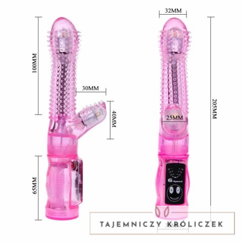 BAILE Intymny Kochanek Liliowy - wielofunkcyjny wibrator wodoodporny 23 cm BAILE