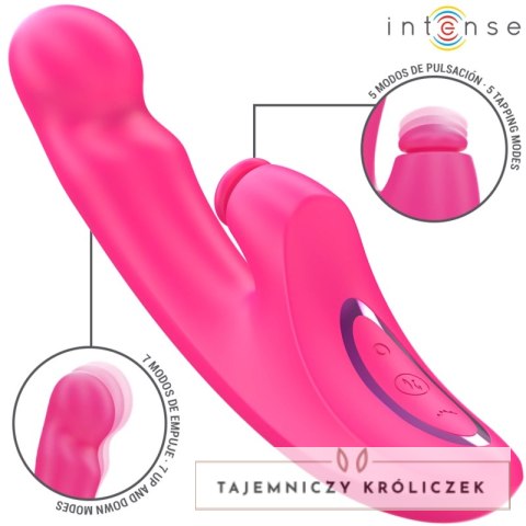 Intense EMI zaawansowany model 3w1, 10 trybow, silikon, rożowy 13,5 cm INTENSE