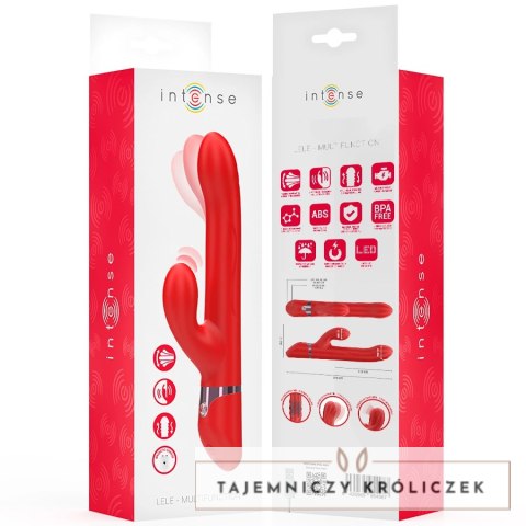 Intense LELE wielofunkcyjny masażer rotacyjno-oscylacyjny czerwony USB INTENSE