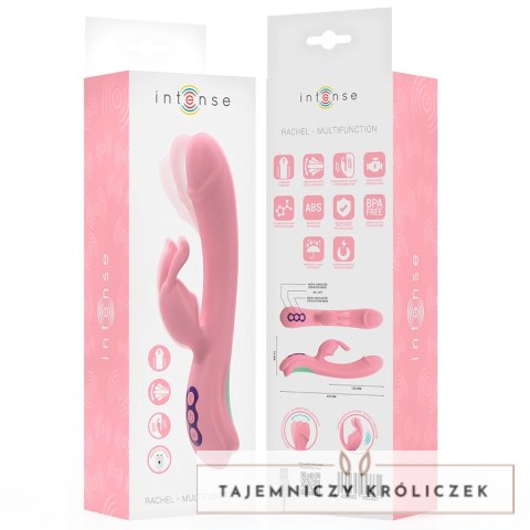 Intense Rachel Rabbit model oscylacyjny 5 trybow rożowy silikon 23cm INTENSE