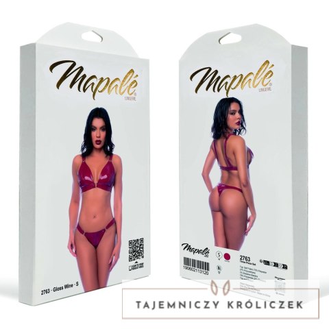 Noir Handmade Gloss Wine Red - Komplet dwuczęściowy M, winylowy Mapale