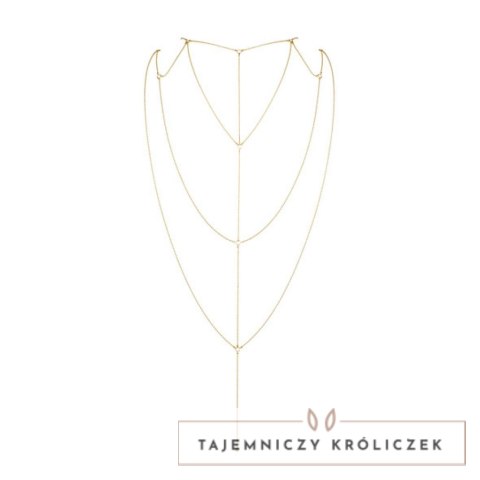 Łańcuszki na plecy i dekolt - Bijoux Indiscrets Magnifique Back & Cleavage Chain Gold