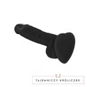 Dildo - Strap-On-Me Soft Realistic Dildo Black M Strap-On-Me