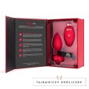 Zdalnie sterowany plug analny - B-Vibe Vibrating Heart Plug M/L Red B-Vibe