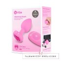 Zdalnie sterowany plug analny - B-Vibe Vibrating Heart Plug S/M Pink B-Vibe