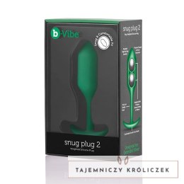 Plug analny - B-Vibe Snug Plug 2 Green B-Vibe