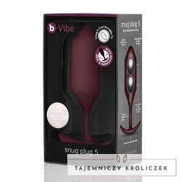 Plug analny - B-Vibe Snug Plug 5 Dark Red B-Vibe