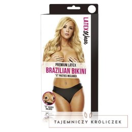 Stringi - Latexwear Premium Latex Brazilian Bikini Black M/L Latexwear